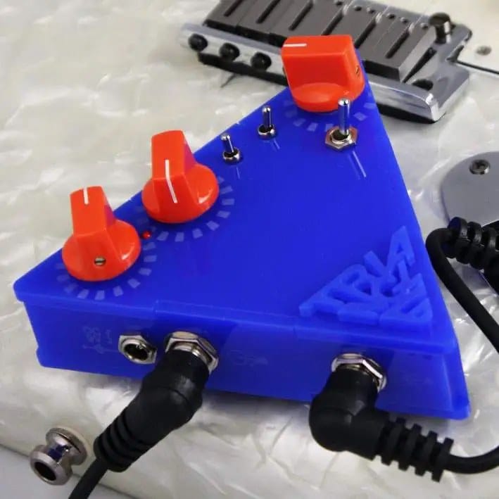 Laser-cut acrylic enclosure for a guitar pedal
