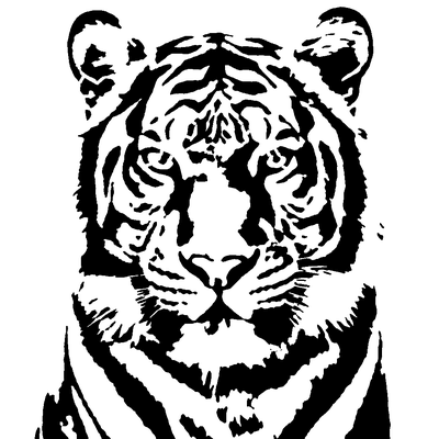 B&W stencil