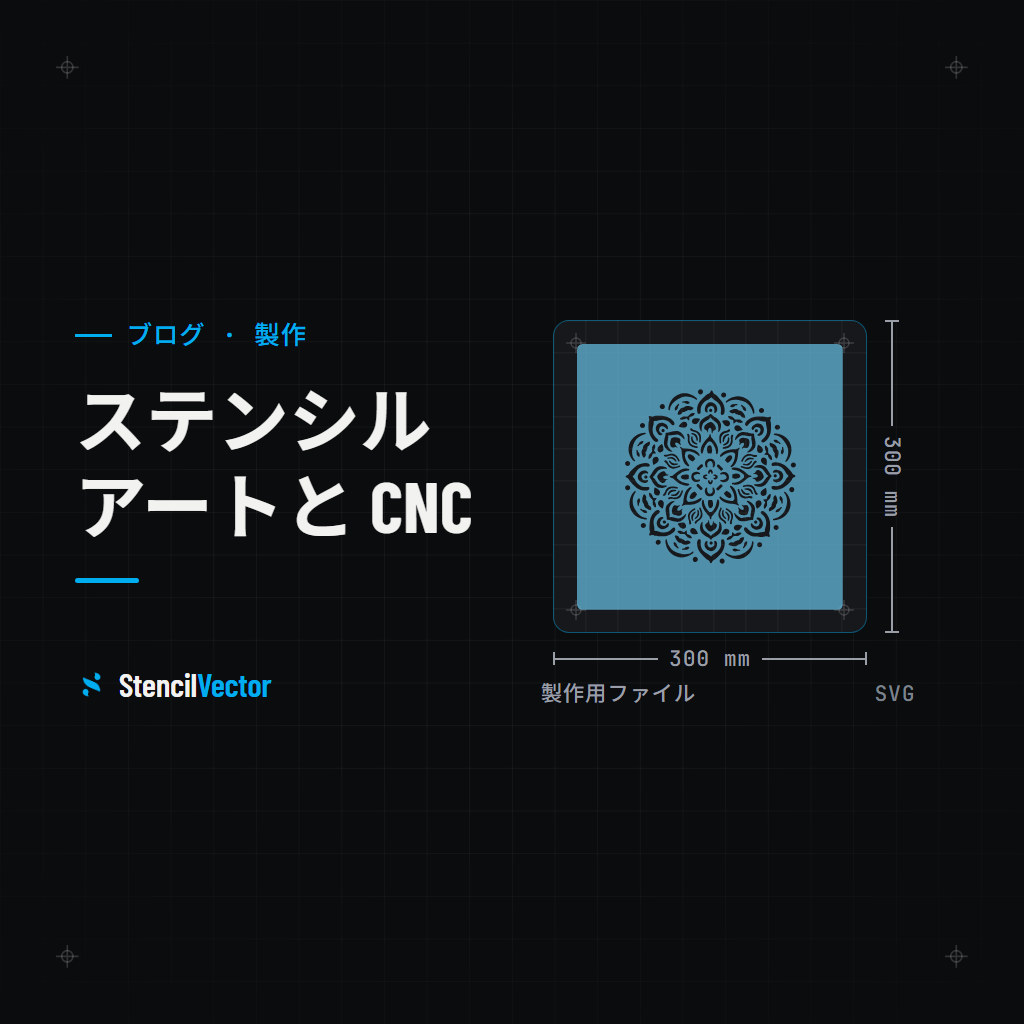 ステンシルアートと CNC カッティング
